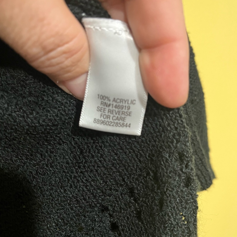 Candie's Black Open-Knit Cardigan - Picture 3 of 5